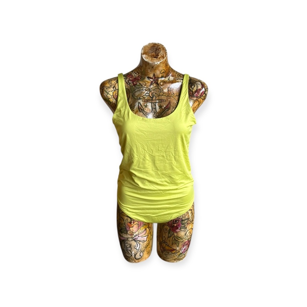 Abercrombie & Fitch Soft A & F green bodysuit sleeveless Large scoop neckline